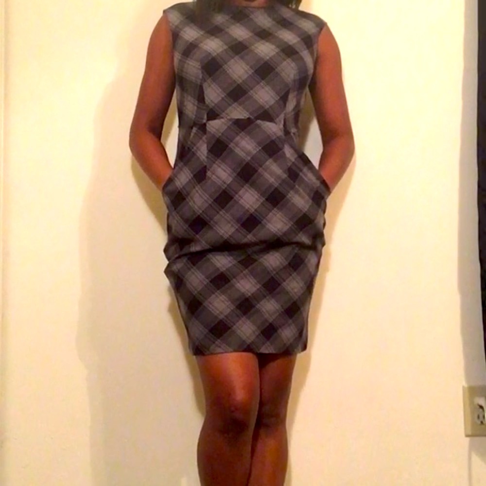Black and gray dress